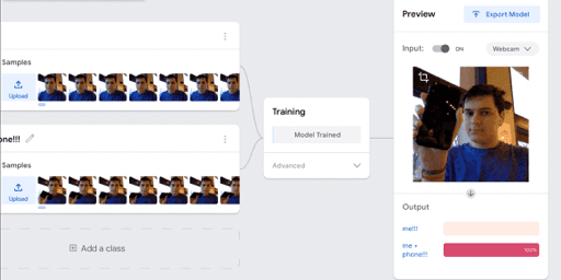 Teachable Machine demo