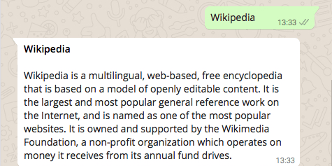 WikiBot demo