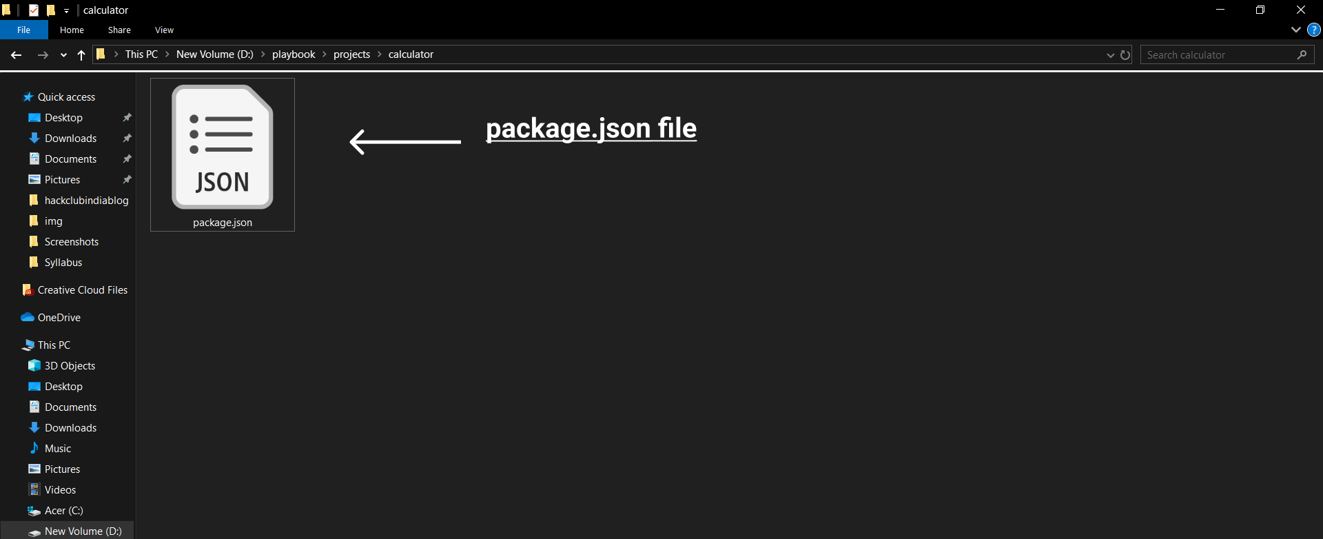 packagejsoncreated image
